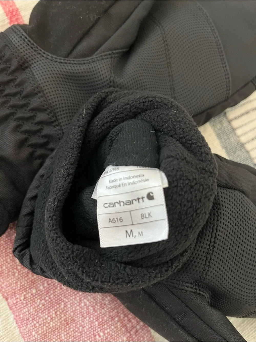 Carhartt Black Insulated Mittens with Wrist Buckles